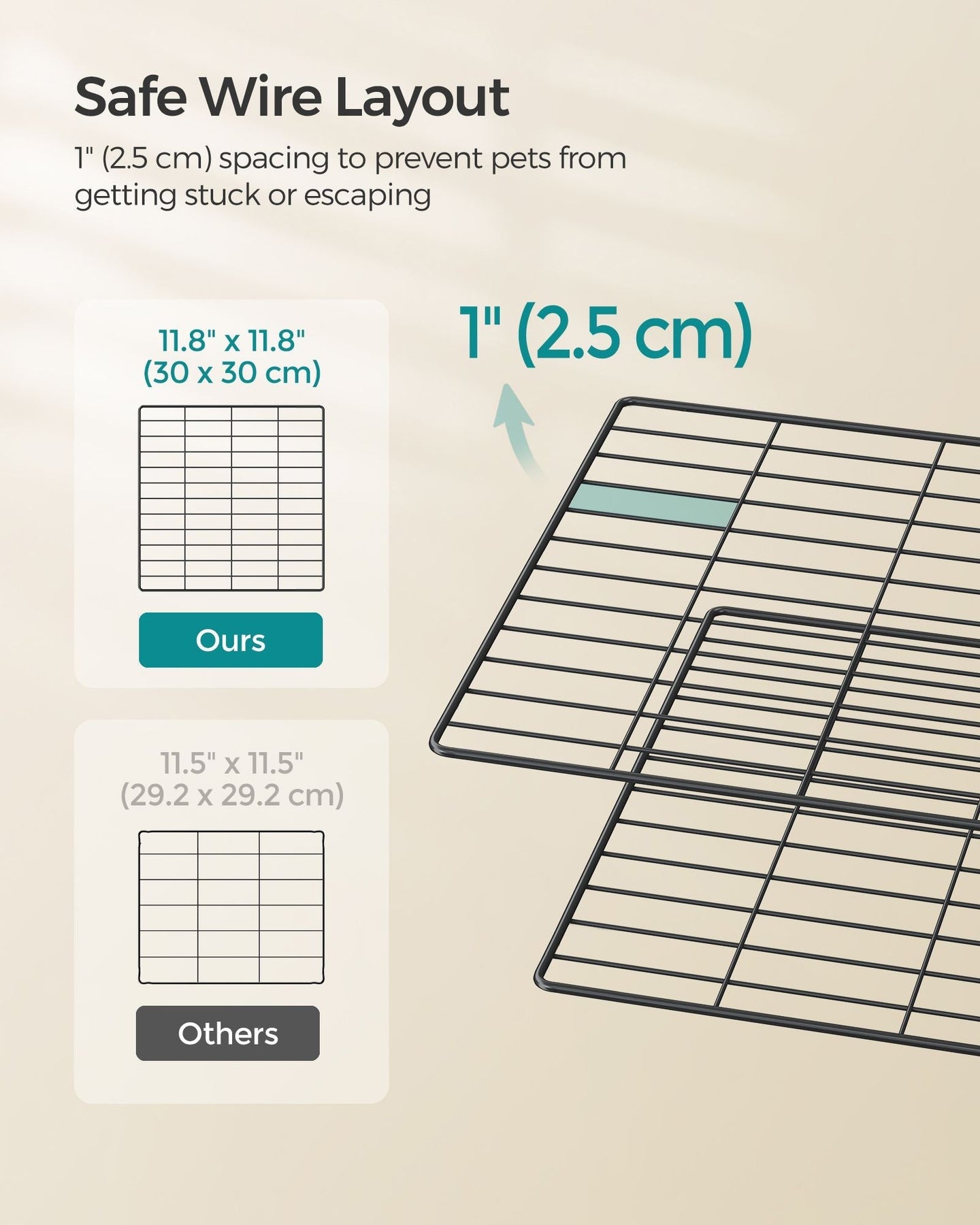 2-Floor Metal Pet Playpen - Metal - Ink Black - Customizable Indoor Enclosure for Small Animals