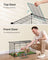 Small Animal Cage - Metal - Black - Easy to Clean with Top and Two Doors