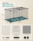 Small Animal Cage - Metal - Black - Easy to Clean with Top and Two Doors
