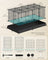 Small Animal Playpen Cage - 12.2L - Metal - Waterproof Mat