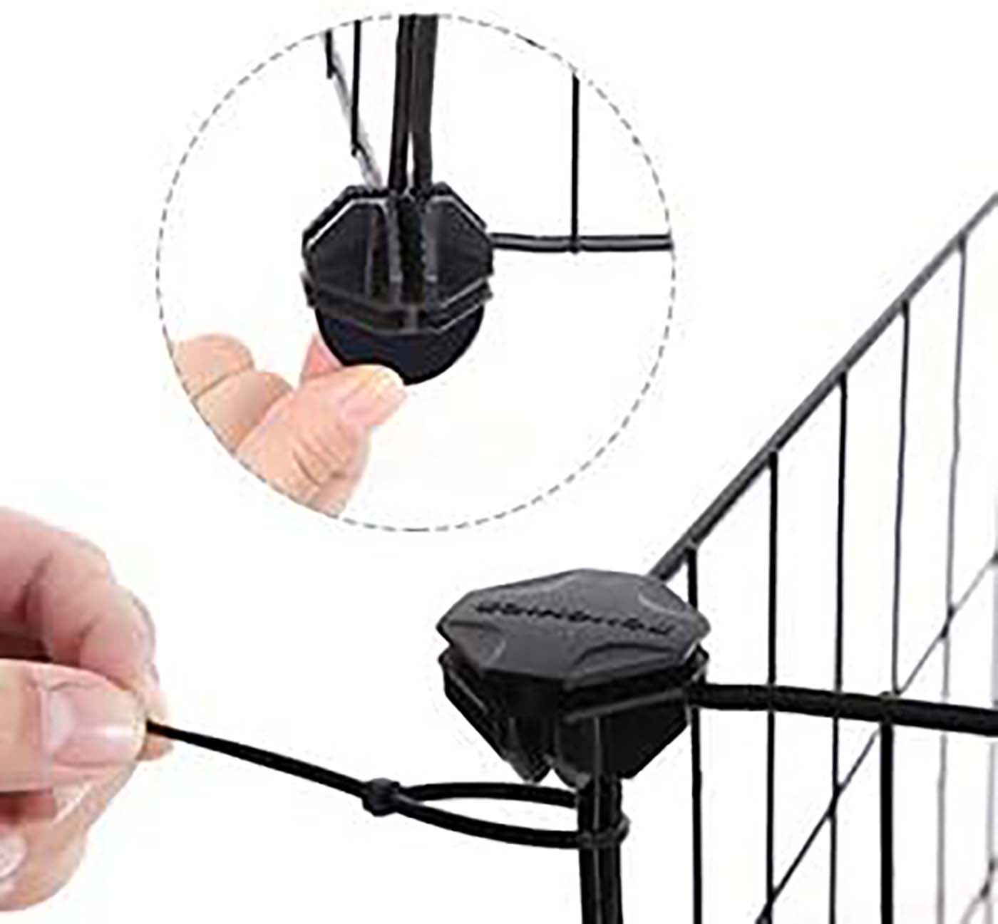 Guinea Pig Cage - Metal - Black - Modular 12-Panel Indoor Playpen with Assembly Tools
