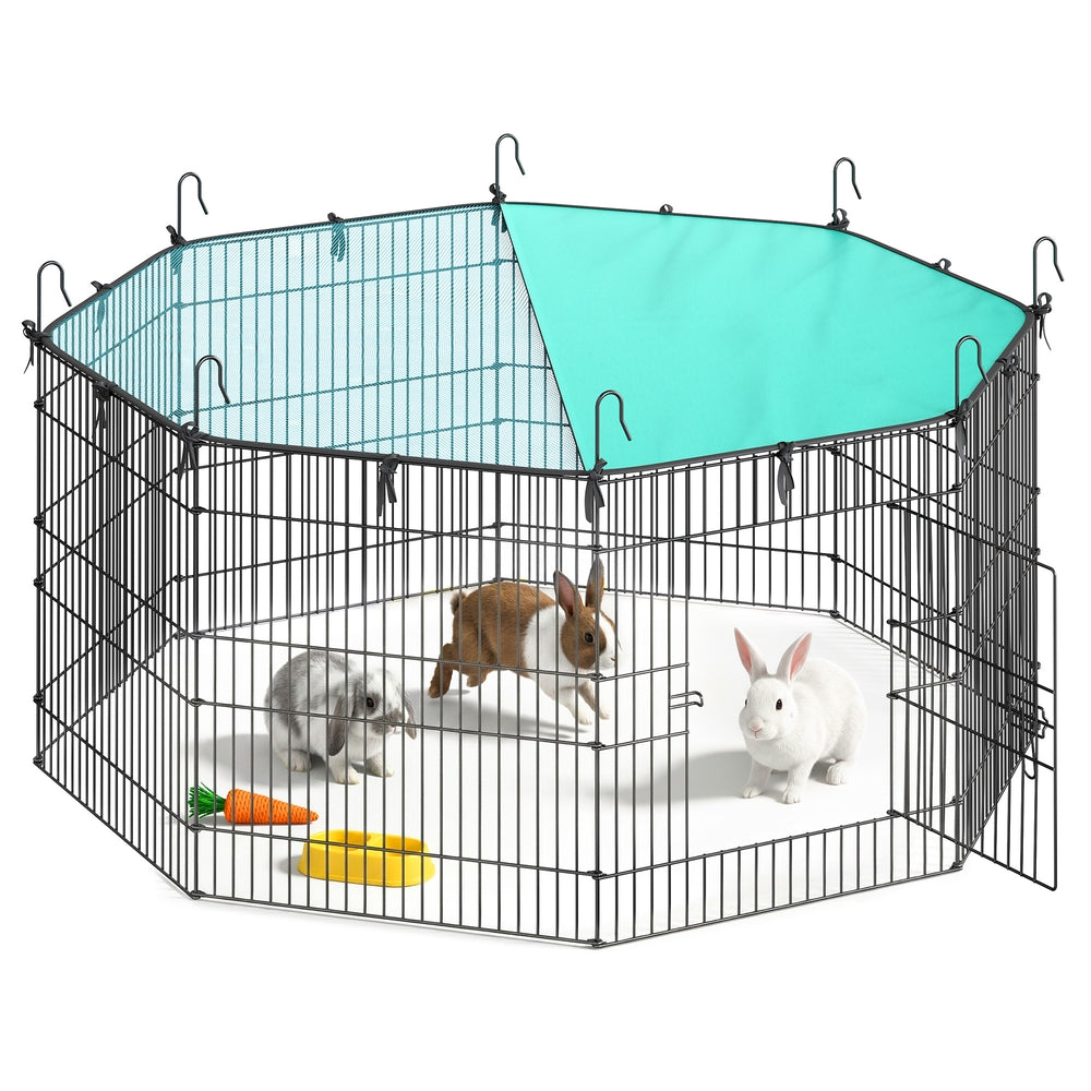 Small Animal Playpen - 138L - Metal - Roof