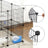 Pet Playpen - Metal - Black - 2 Floors Customisable with Indoor Use