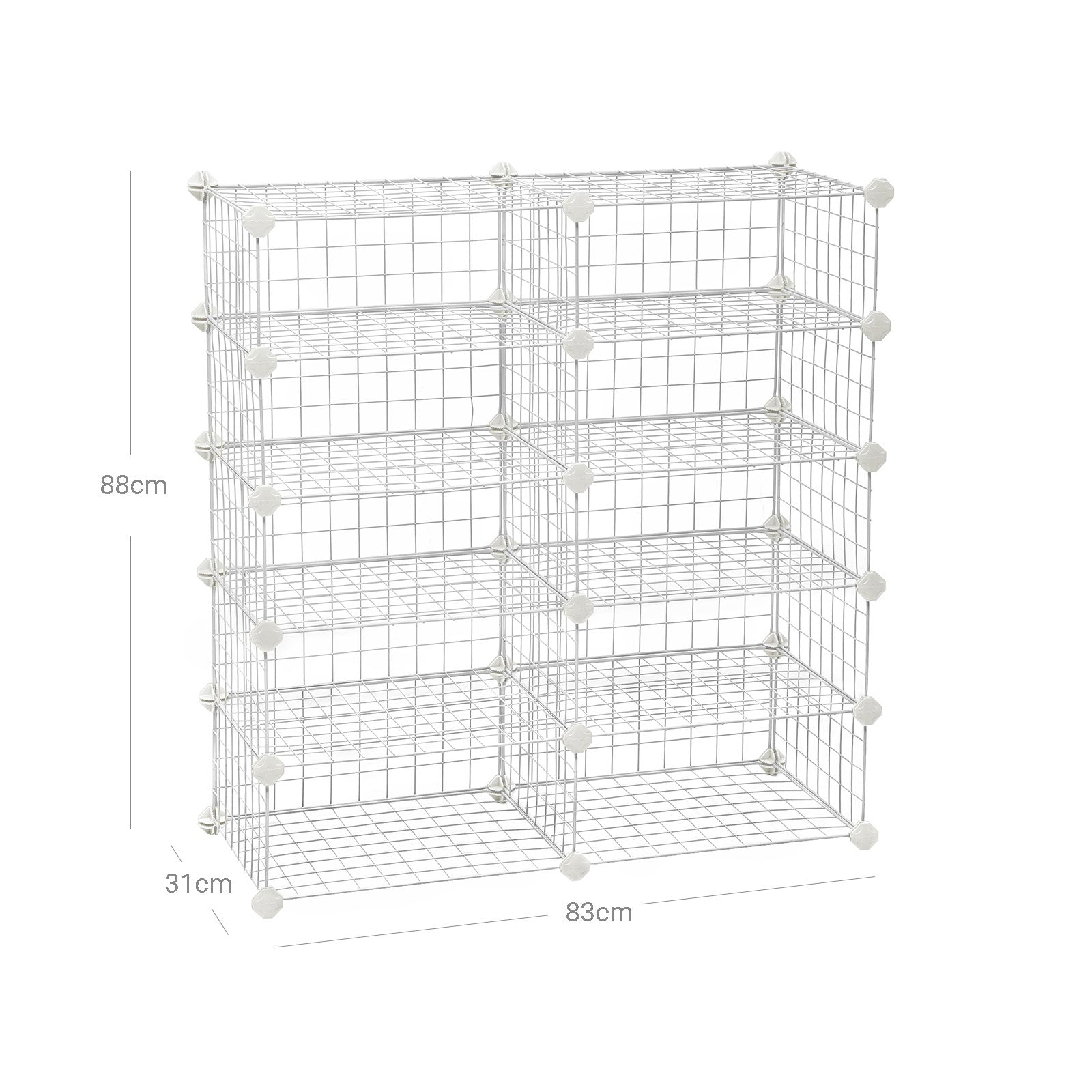 Shoe Rack - Metal - Black - Modular DIY Interlocking Design