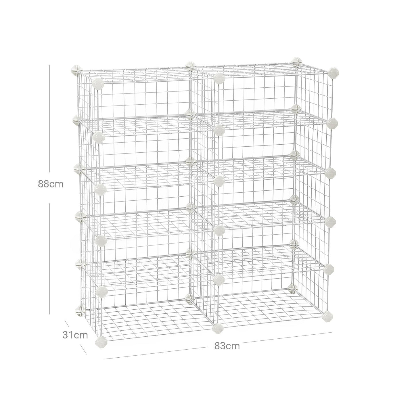 Shoe Rack - Metal - Black - Modular DIY Interlocking Design