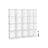 16 Cube Metal Wire Storage Organiser - White - Modular DIY Design