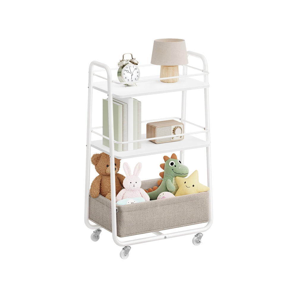 Storage Trolley - 30L - Particleboard - 3-Tier Rolling Design
