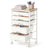 Storage Boxes - Foldable Fabric - Set - White - 39.5 x 28.5 x 63 cm