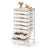 Storage Boxes - Foldable Fabric - Set - White - 39.5 x 28.5 x 76.5 cm