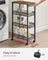 Kitchen Cart Trolley - Steel Frame - Black - Space-Saving with Wheels