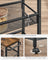 Kitchen Cart Trolley - Steel Frame - Black - Space-Saving with Wheels