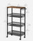 Kitchen Cart Trolley - Steel Frame - Black - Space-Saving with Wheels