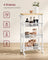 Kitchen Cart - Steel - Black - Space-Saving with Wheels and Handle