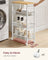 Kitchen Cart - Steel - Black - Space-Saving with Wheels and Handle