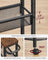 5-Shelf Trolley - Steel - Rustic Brown and Black - Space-Saving with Castors