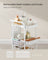 Storage Trolley - Metal Mesh - Cloud White - 3 Shelves with Removable Pegboards and Hooks