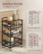 Storage Trolley - Metal - Rustic Brown - 4-Tier with Pull-Out Baskets and Wheels