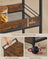 Rolling Storage Trolley - Metal - Rustic Brown - 4-Tier with Table Top and Lockable Castors