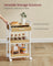 Rolling Storage Trolley - Golden Oak - Wooden