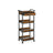 4-Tier Rolling Storage Trolley - Wood - Rustic Brown - Lockable Castors and Top Drawer