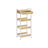 4-Tier Rolling Storage Trolley - Wood - Golden Oak - Includes Top Drawer and Lockable Castors