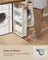 4-Tier Slim Kitchen Storage Trolley - Wood - Rustic White - Mobile with Handle