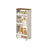 4-Tier Slim Kitchen Storage Trolley - Wood - Rustic White