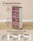 4-Tier Slim Kitchen Storage Trolley - Wood - Rustic White
