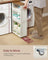 4-Tier Slim Kitchen Storage Trolley - Wood - Rustic White
