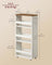4-Tier Slim Kitchen Storage Trolley - Wood - Rustic White