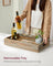 3-Tier Kitchen Serving Cart - Wood - Turquoise - Removable Tray