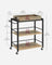 3-Tier Kitchen Serving Cart - Wood - Turquoise - Removable Tray