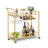 Bar Cart - 86L - Alloy Steel - Mirrored Shelves