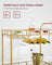 Bar Cart - Metal - Gold - With Wine and Glass Holders