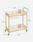 Bar Cart - 86L - Alloy Steel - Mirrored Shelves