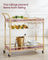 Bar Cart - 86L - Alloy Steel - Mirrored Shelves