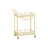 Drinks Trolley - 2 Mirrored Shelves - Gold - Metallic