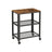 3-Tier Serving Trolley - Metal - Rustic Brown - Industrial Rolling Design