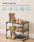 2-Tier Shoe Rack - Holds 3 to 6 Pairs - Metal - Black