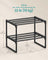 2-Tier Shoe Rack - Holds 3 to 6 Pairs - Metal - Black