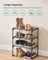 3-Tier Shoe Rack - Metal - Grey - Stackable Storage for 12 to 15 Pairs of Shoes