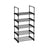 5-Tier Shoe Rack - Metal - Black - Stackable Space-Saving Organizer
