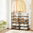 5-Tier Shoe Rack - Metal - Black - Stackable Space-Saving Organizer