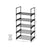 5-Tier Shoe Rack - Metal - Black - Stackable Space-Saving Organizer
