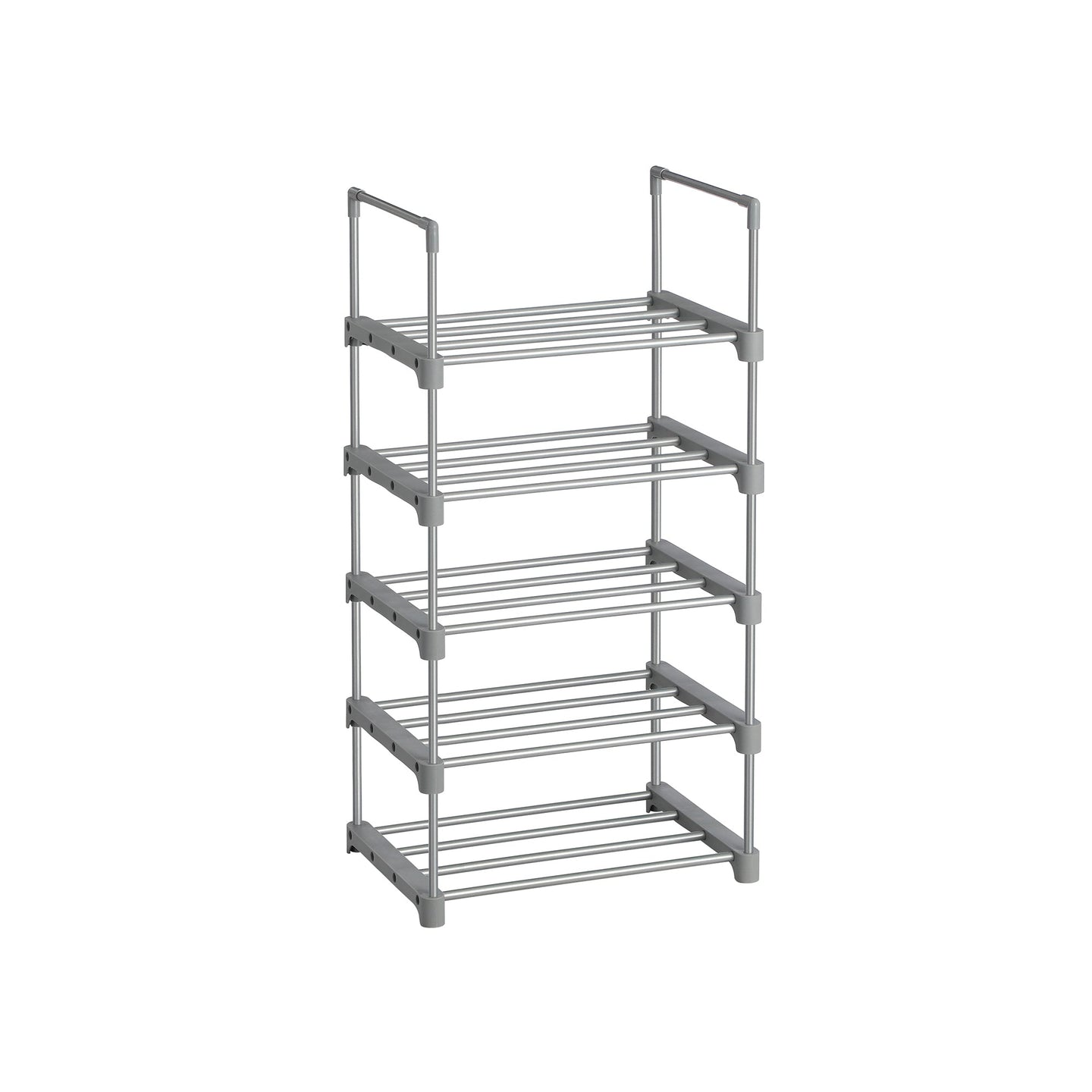 5-Tier Shoe Rack - Metal - Black - Safety First