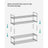 2-Tier Shoe Rack - Metal - Black - Holds Up to 10 Pairs of Shoes