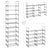 Shoe Rack - Metal - Grey - Height-Adjustable 10-Shelf Design