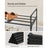 2-Tier Shoe Rack - Metal - Black - Holds Up to 10 Pairs of Shoes
