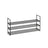 3-Tier Iron Shoe Rack - Black