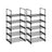 Shoe Storage Organiser Set of 2 - Stackable 5-Tier Design - Metal - Black